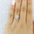 1 ct Round Unique Halo Yellow Gold Engagement Ring (CR25-YG)