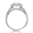 1 ct Round Unique Halo Platinum Engagement Ring (CR25-PL)