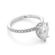 2 ct Pear Shape Hidden Halo White Gold Engagement Ring (CR199-WG)