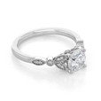 1 ct Round Pavé Platinum Engagement Ring (FG57-PL)