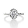 1 ct Oval Halo Platinum Engagement Ring (EV14-OV-PL)