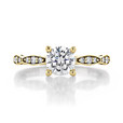 .90 ct Tacori Sculpted Crescent Yellow Gold Engagement Ring (46-2RD6-YG)