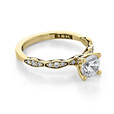 .90 ct Tacori Sculpted Crescent Yellow Gold Engagement Ring (46-2RD6-YG)