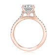 1.50 ct Round Hidden Halo Rose Gold Engagement Ring (CR09-RG)