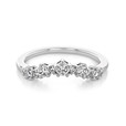 14K White Gold Curved Prong Set Diamond Band (AN14751)