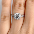 1 ct Tacori Sculpted Crescent White Gold Engagement Ring (39-2CU65)