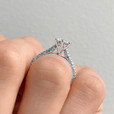 1.00 ct Tacori Petite Crescent White Gold Engagement Ring (HT254615RD65)