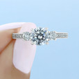 1.00 ct Round Three Stone Gabriel Engagement Ring (GC41)