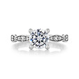 1.25 ct Tacori Sculpted Crescent White Gold Engagement Ring (46-25RD7)