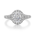 1.25 ct Oval Gabriel Halo Engagement Ring (GC54)