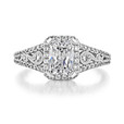 1.25 ct Emerald Gabriel Halo Engagement Ring (GC56)