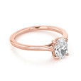 2.25 Ct. Oval Shape Moissanite  Rose Gold Solitaire Engagement Ring (SO78)