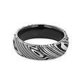 Tungsten Carbide 7mm Men's Damascus Steel Wedding Band (FG63)