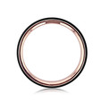 Black Tungsten Carbide 8mm Men's Rose Gold Edge Wedding Band (FG64BR)