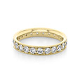 14K Yellow Gold Pavé-Set Diamond Band (CJ118-YG)