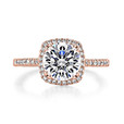 2 ct Simply Tacori Rose Gold Engagement Ring (2677CU8-RG)