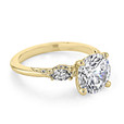 3 ct Simply Tacori Three-Stone Yellow Gold Engagement Ring (2685RD9-YG)