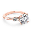 3 ct Simply Tacori Three-Stone Rose Gold Engagement Ring (2685RD9-RG)