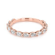 18K Rose Gold Tacori Sculpted Crescent Diamond Wedding Band (2687B34PK)