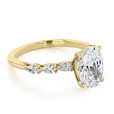 2 ct Tacori Sculpted Crescent Yellow Gold Engagement Ring (2687OV95X7Y)