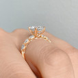 2 ct Tacori Sculpted Crescent Yellow Gold Engagement Ring (2687OV95X7Y)