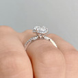 2 ct Simply Tacori Halo Rose Gold Engagement Ring (267615OV95X7-RG)