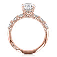2 ct Tacori Sculpted Crescent Rose Gold Engagement Ring (2687OV95X7-RG)