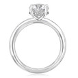 1.50 ct Round Hidden Halo Solitaire White Gold Engagement Ring (SO14)