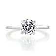 1.50 ct Round Hidden Halo Solitaire Platinum Engagement Ring (SO14-PL)