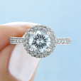 1.25 ct Tacori Blooming Beauties White Gold Engagement Ring (HT2522RD7)