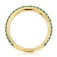 14K Yellow Gold Emerald Green Stackable Band (LB250-YG)