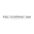 14K White Gold Round and Baguette Diamond Band (R1176)