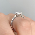 1 ct Tacori Sculpted Crescent White Gold Engagement Ring (49CUP65)