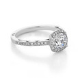 1 ct Tacori Sculpted Crescent White Gold Engagement Ring (49CUP65)