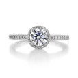 0.75 ct Tacori Sculpted Crescent White Gold Engagement Ring (49RDP6)
