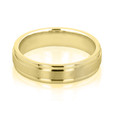 14K Yellow Gold 5mm Men's Flat-Top Wedding Band (FG12-5-YG)