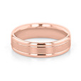 14K Rose Gold 6mm Men's Flat-Top Wedding Band (FG141-RG)