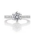 2ct Round 6-Prong Platinum Engraved Solitaire (EV8-LC2)