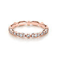 18K Rose Gold Tacori Sculpted Crescent Diamond Band (47-2ETPK-RG)