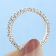 14K White Gold Double Row Diamond Band (LB246-WG)