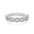 14K White Gold Infinity Twist Diamond Band (AN7645-WG)