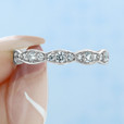 Platinum Tacori Sculpted Crescent Diamond Band (46-3ET)