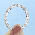 14K White Gold Marquise Shape Pavé-Set Diamond Band (LR4794-WG)