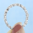 14K White Gold Round Marquise Alternating Pavé-Set Diamond Band (LR5701-WG)