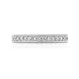 18K White Gold Engraved Pavé-Set Diamond Band (LB36-WG)