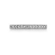 18K White Gold Engraved Pavé-Set Diamond Band (BK03-WG)