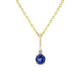 14K Yellow Gold Sapphire Solitaire Pendant (88002-9)