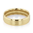 18K Yellow Gold Men's Tacori Coarse Brushed Wedding Band (144-6YB-YG)