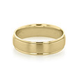 14K Yellow Gold 6mm Men's Brushed Wedding Band (FG128-YG)