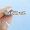 Platinum Tacori Ribbon Diamond Band (HT2528B)